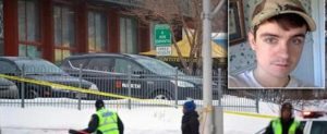 epa05761393 Municipal police patrols the scene where two gunmen opened fire in a Quebec City mosque during evening prayers on 29 January, killing six people and injuring eight others, at the Quebec Islamic Cultural Centre in Quebec City, Quebec, Canada, 30 January 2017. According to the police, six people were killed and another eight were wounded in a shooting at a Mosque during evening prayers on 29 January. Two suspects have been taken into custody. Canadian Prime Minister Justin Trudeau described the incident as a 'terrorist attack on Muslims,' media reported quoting his statement. EPA/ANDRE PICHETTE