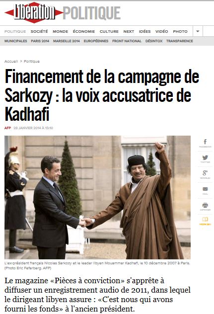 LM - ELAC tripoligate Kadhafi accuse Sarkozy (2014 01 28) FR