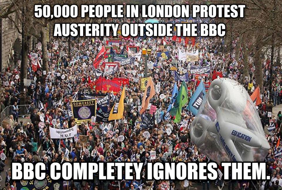BBC ignora manif