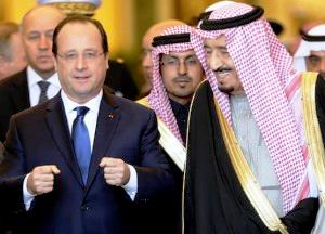 Hollande con i monarchi sauditi